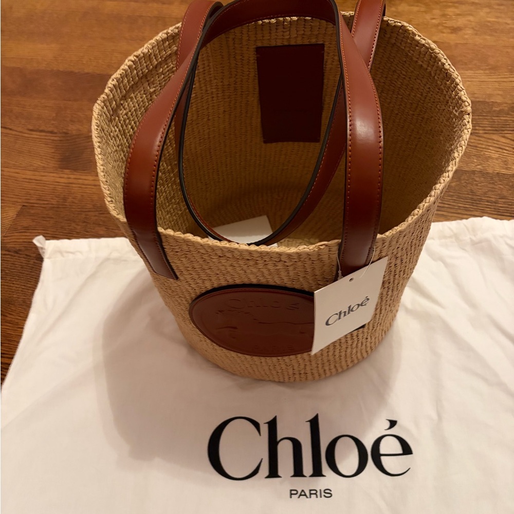 Chloe Horse Medal Basket Tote
Sepia Brown